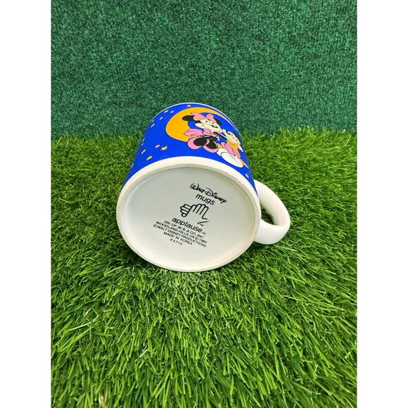 Vtg Applause Disney Mickey & Minnie Mouse On Moon Coffee Mug #5774 Starry Night - Picture 4 of 4